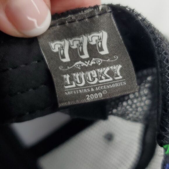 SOUTH PADRE ISLAND TX RAINBOW GRAPHIC black mesh snap back baseball HAT LUCKY - Picture 3 of 5